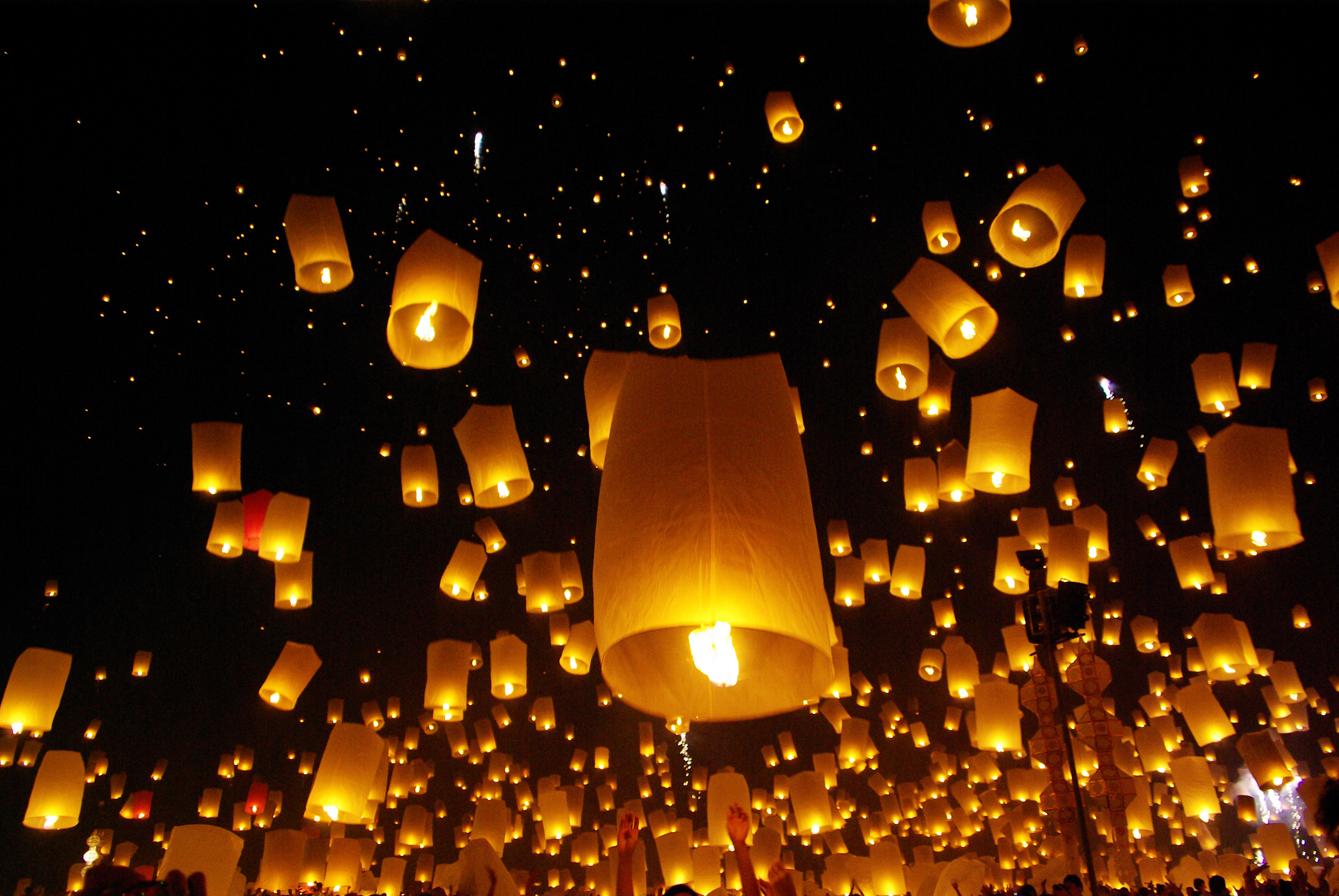Lanterns in the sky