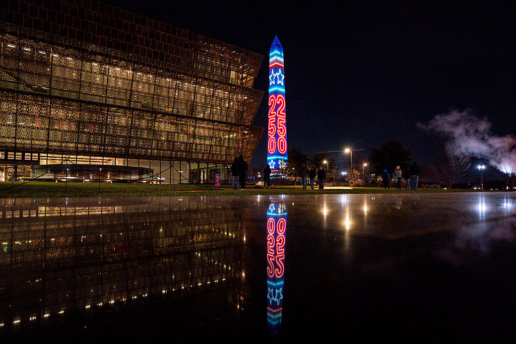 Freedom 250 Projection on the Washington Monument